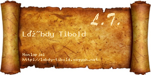 Lábdy Tibold névjegykártya
